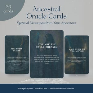 Carte Oracolo Ancestrale – 30 Messaggi Stampabili dagli Antenati / Mazzo di Guarigione Generazionale / Download Digitale
