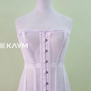 Mesh Corset Steel Boned Corset Womens Overbust Corset Waist Trainer Corset