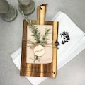 Personalized Cutting Board with Engraving & Waffle Weave Dish Towel – Acacia Wood Board – Gift Set – Customizable