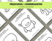Monster Color and Cut PreK & Kindergarten Worksheets | Fine Motor Skills | ADHD Resources | Preschool Activities | Cutting Practice