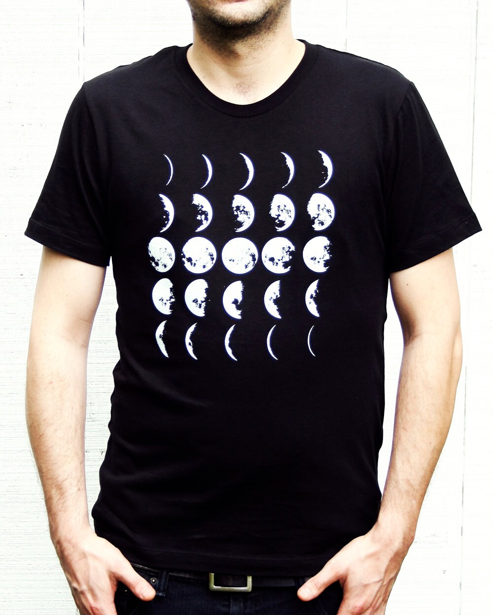 Mens Moon Shirt Moon Tee Science Tshirt Black Small | Etsy