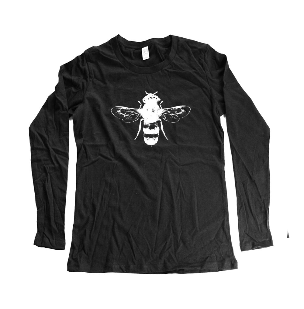 bee - unisex  longsleeve bee shirt - bee longsleeve- clothing - cotton - small - medium- large - xl - 2XL