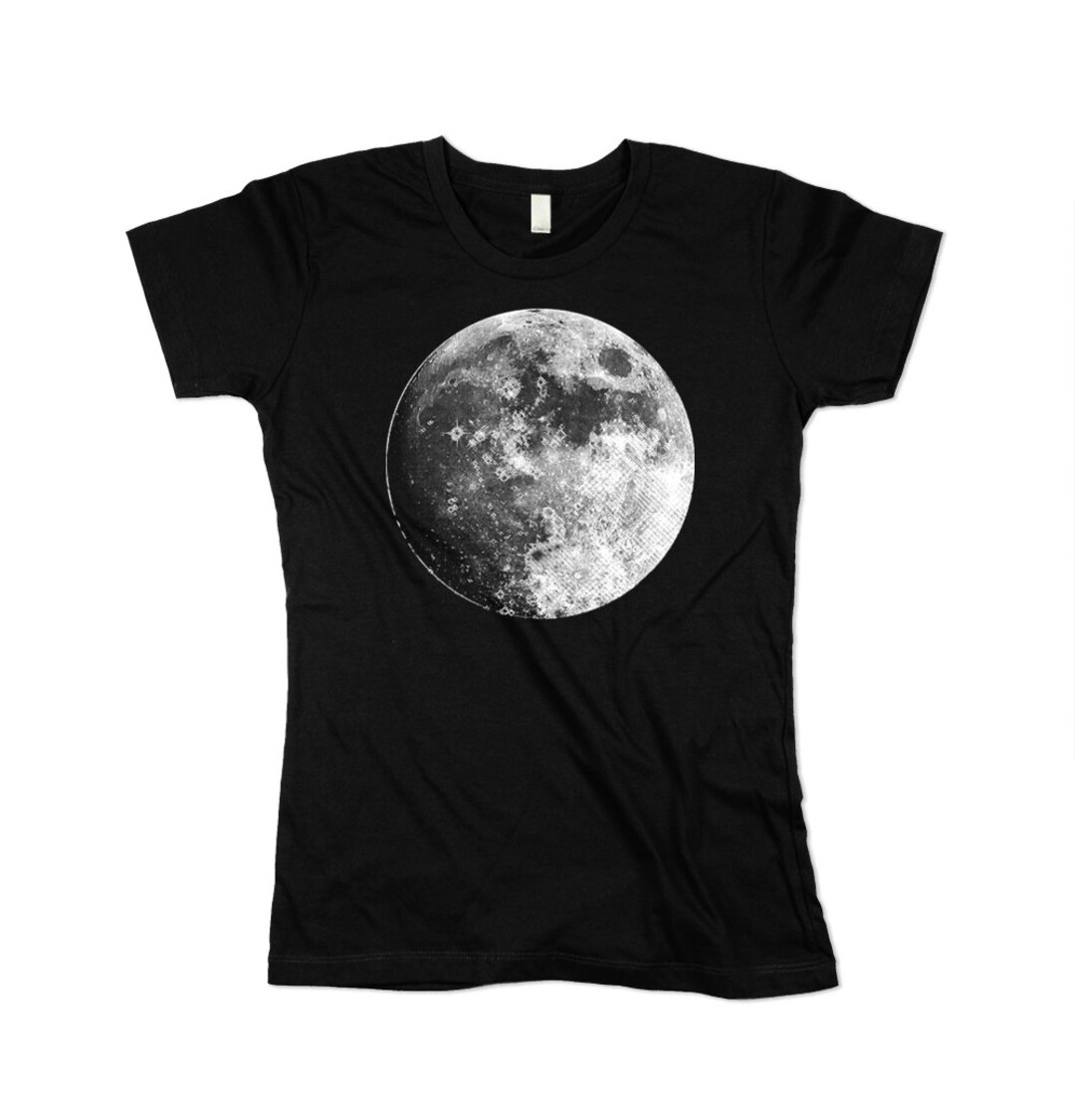 Buy Womens Moon Tshirt Black Moon Shirt Organic Cotton Ladies Full  Moon Made in USA XS, Small, Medium, Large, XL, 2X, 3XL Online in India 