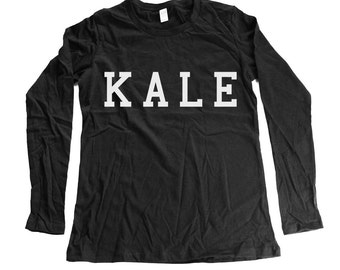 kale - unisex longsleeve kale shirt - kale long sleeve- clothing - cotton - small - medium- large - xl - 2XL