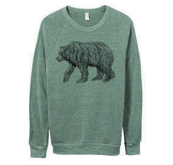 Maglione Orso Uomo Orso Grizzly a maniche lunghe Verde | Etsy Italia