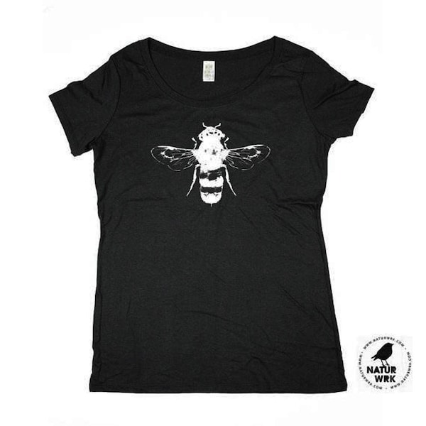 Womens Bee shirt - Eco-Friendly - Bamboo - Womens Honey Bee T-shirt - Grey - Organic shirt - Small, Medium, Large, XL- Clothing
