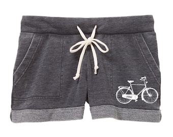 Lounge Burnout French Terry Shorts -  Bike Shorts - Yoga Shorts - Alternative Apparel Shorts - Bikes - Fitness - Yoga Shorts
