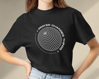 Christian T-shirt Prayer Changes Things – Inspirerend Faith-T-shirt, bemoedigend cadeau voor gelovigen