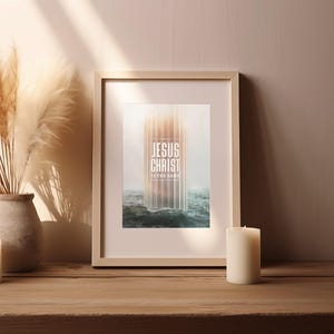Christian Wall Art Gift - Modern Bible Verse Poster - Motivational Christian Wall Art Print for Home & Office Decor