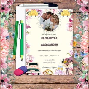 INVITO digitale MATRIMONIO da sogno, invito digitale matrimonio editabile con CANVA.
