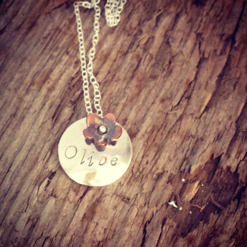 etsy child name necklace