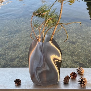 Amber Vase — Organic Modern Sculptural Vase, Contemporary Home Decor, Watertight