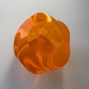 Wazon bursztynowy — Sunset Orange, organiczny, nowoczesny wazon rzeźbiarski, współczesny wystrój domu, wodoszczelny