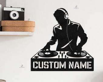 Personalized DJ Metal Wall Art: Custom Music Studio Decor