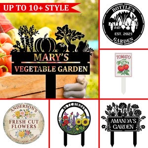 Personalized Vegetable Garden Sign: Custom Laser-Cut Metal Art