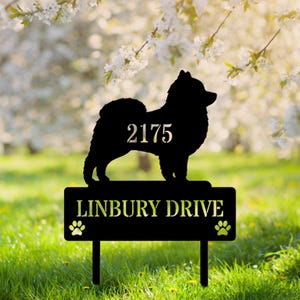 Personalized Peeking Dogs, Custom House Number & Street, Outdoor Decor, Garden Stake,Hanging Address Plaque Yard Sign,Address Sign,Dog Lover