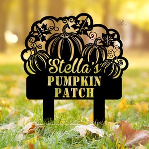 Personalized Pumpkin Patch Metal Sign,Custom Pumpkin Patch Metal Wall Art,Autumn Pumpkin Farm Sign,Pumpkin Patch Garden Metal Sign,Yard Sign