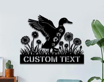 Personalized Duck Coop Metal Sign: Custom Farmhouse Decor