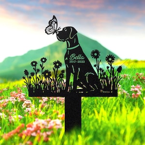 Personalized Dog Memorial Stake: Laser-Cut Metal Pet Grave Marker
