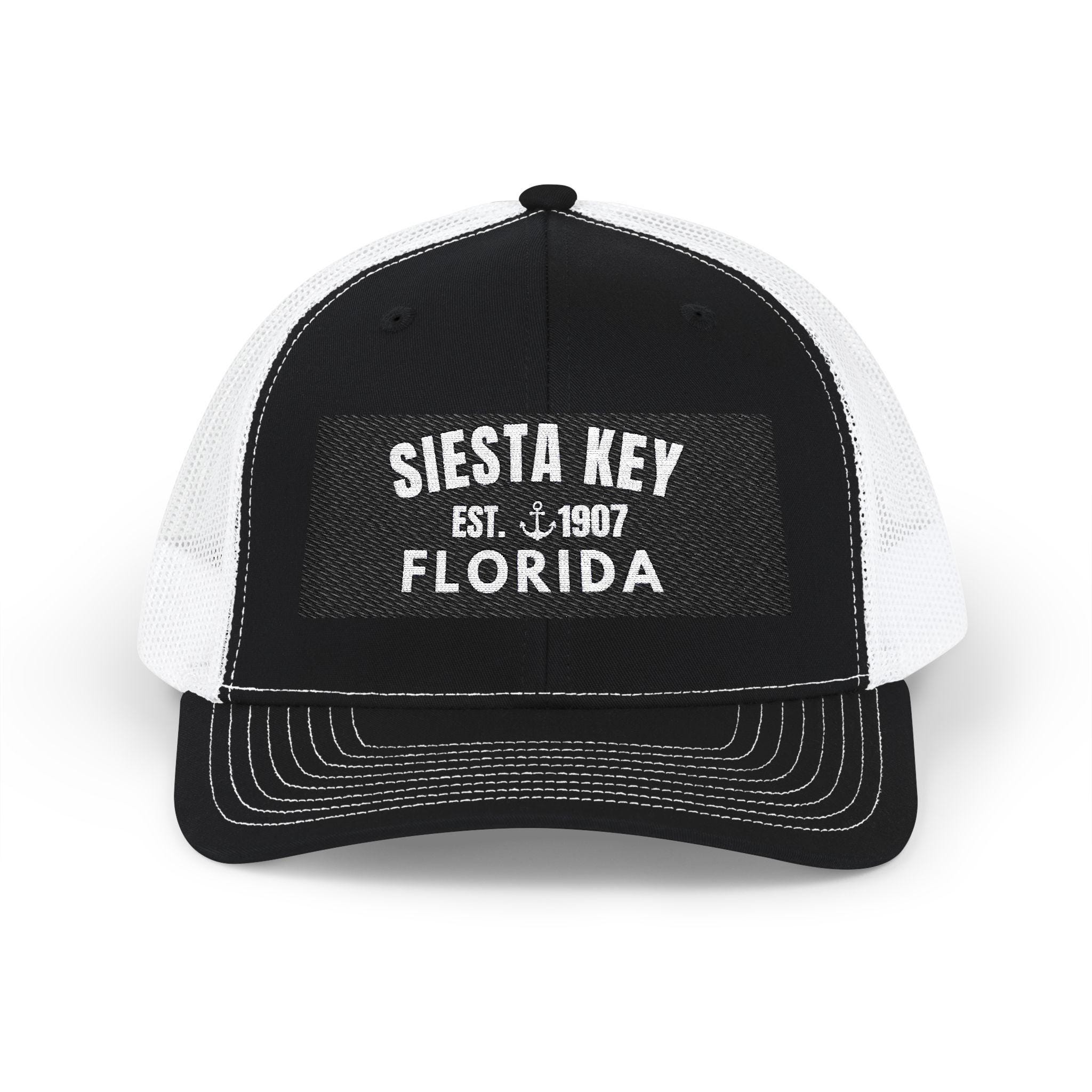 Siesta Key Florida Snapback Embroidered Trucker Cap