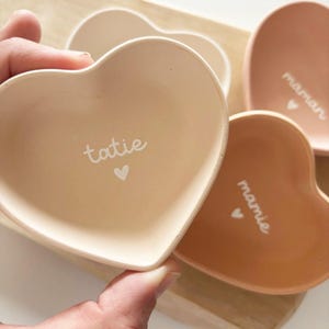 Cadeau annonce grossesse/annonce grosse famille/coupelle à bijoux coeur/cadeau famille grossesse/annonce grossesse originale/coupelle coeur zdjęcie 2
