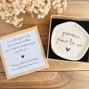 Coffret demande parrain marraine/demande original parrain/coffret cadeau parrain/coupelle cadeau parrain/coffret parrain/cadeau marraine