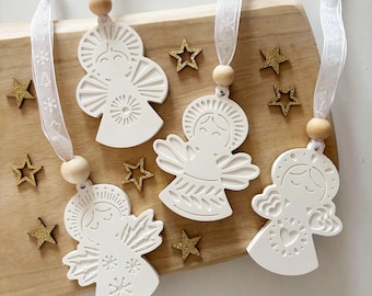Matrices De Découpe Scrapbooking Ange Cutting Dies Matrice De Découpe En Métal Pendentif Poupée Ange Suspension Scrapbooking Dies De Decoupe Pour Sapin De Noël, Fenêtre, Murale