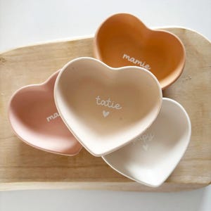 Cadeau annonce grossesse/annonce grosse famille/coupelle à bijoux coeur/cadeau famille grossesse/annonce grossesse originale/coupelle coeur zdjęcie 3