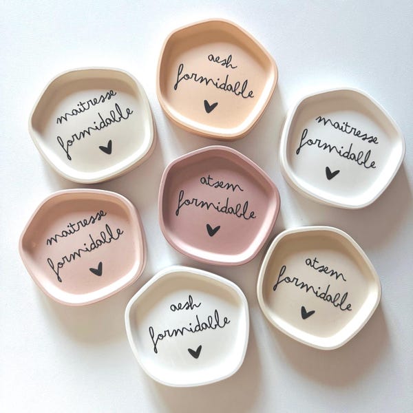 Small teacher jewelry bowl/teacher pocket emptier/original ATSEM gift/gift for AESH/jesmonite teacher bowl/end of year gift