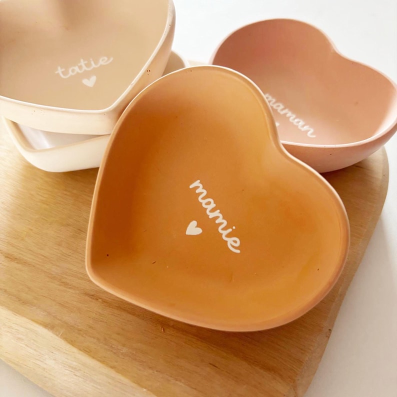 Cadeau annonce grossesse/annonce grosse famille/coupelle à bijoux coeur/cadeau famille grossesse/annonce grossesse originale/coupelle coeur zdjęcie 6