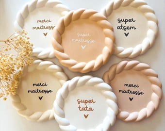 Braided dish, thank you teacher/original gift for teaching assistant/special gift for special needs assistant/thank you gift for teaching assistant/jeweled dish for teacher/trinket dish/teaching assistant