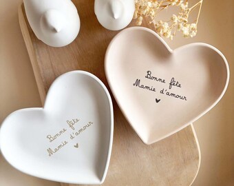 Heart-shaped dish Happy Mother's Day Grandma/Grandma jewelry dish/Grandmother's Day gift/Grandma decorative dish/Grandma trinket dish/Grandma