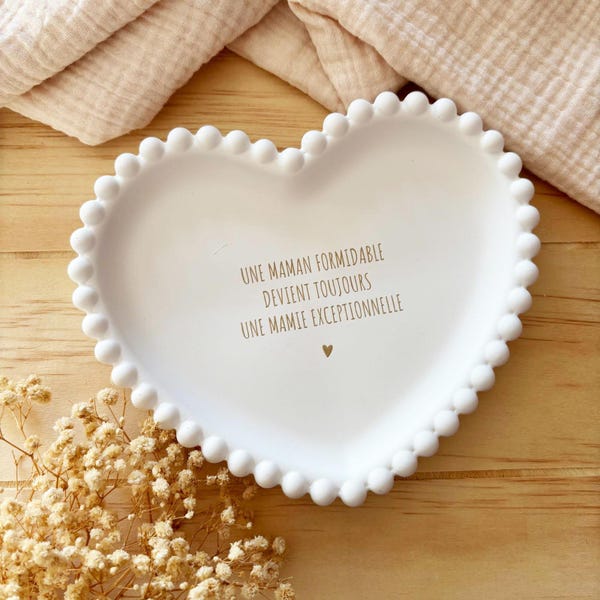Decorative heart bowl for mom/quote bowl for mom and grandma/heart empty pocket for mom/resin bowl for mom/gift for mom/Christmas for mom