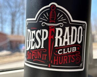 Pegatinas sin burbujas del Desperado Club