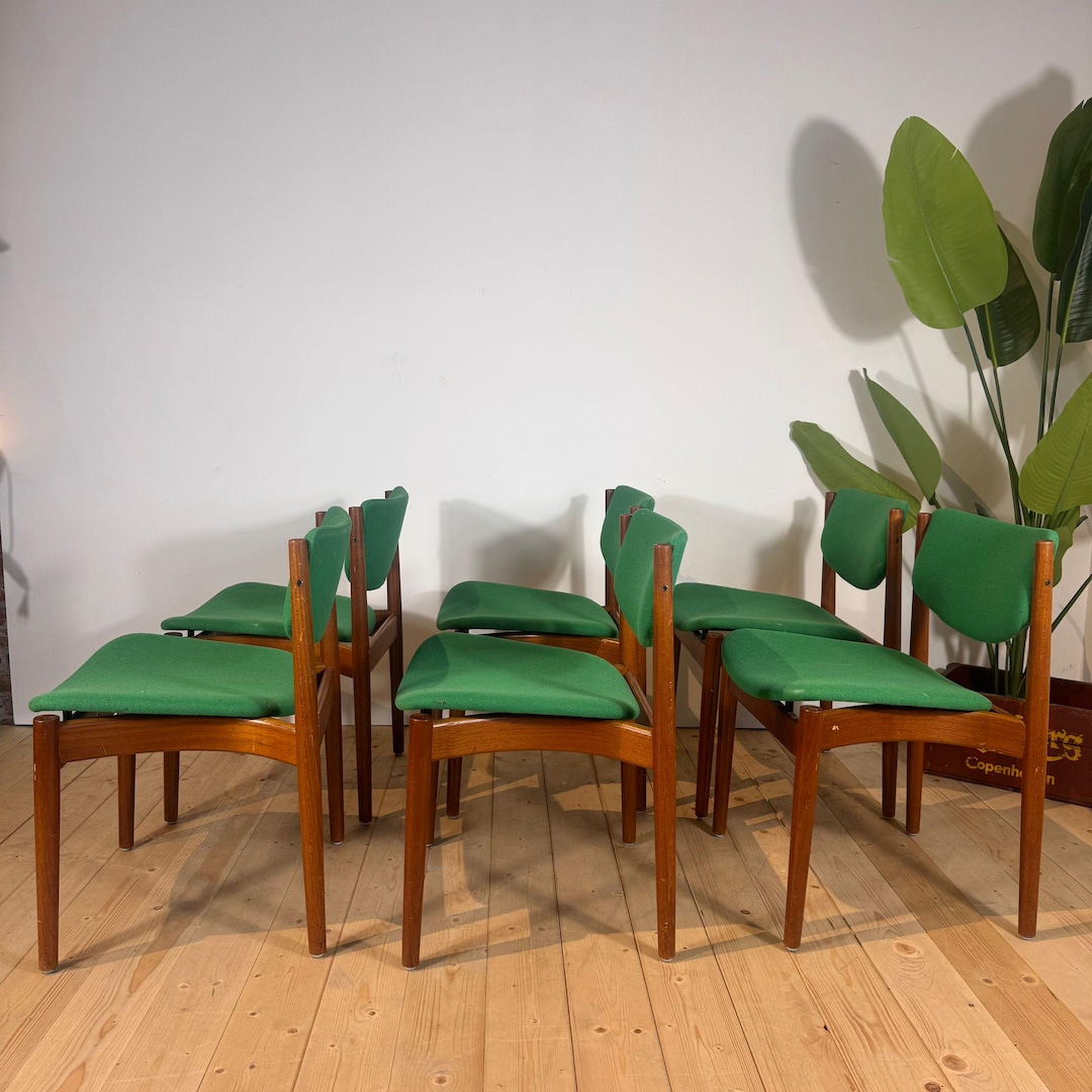 Set of 6 Model 197 Teak Chairs by Finn Juhl, 1960s - Etsy