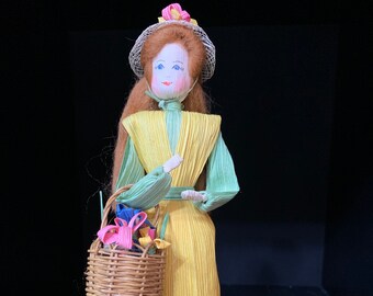 Cornhusk Doll-Corn Husk Flower Lady