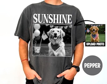 Custom Pet Photo Shirt, Personalized Comfort Colors Pet Shirt, Customized Picture Pet Shirt, Dog Lover Gift, Cat Mom Gift, Pet Loss Gift