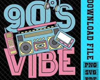 90s Vibe PNG: Retro Graphics (Digital Download)