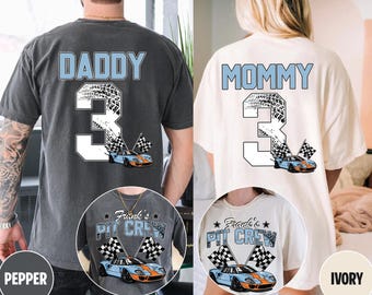 Race Car Birthday Family Comfort Colors®, Two Fast Birthday Tshirts, Fast One Birthday, Pit Crew Mama Dada Sweatshirt, 2 Fast Boy Birthday