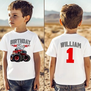 Monster Truck Birthday Shirt: Family Matching Custom Truck Jam Tee bild 2
