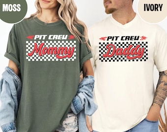 Custom Pit Crew Birthday Comfort Colors® Shirts Retro Pit Crew Family Shirts First Birthday Race Car Birthday Shirt Second Birthday Shirt