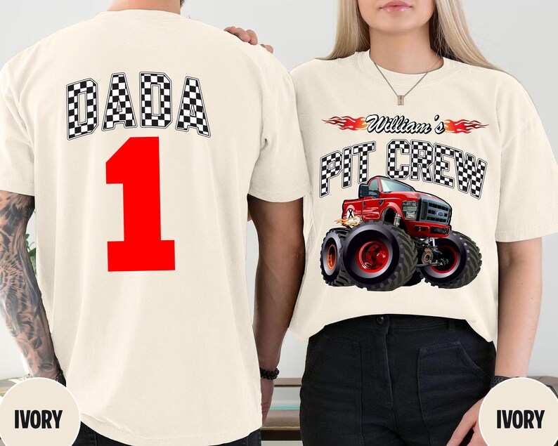 Monster Truck Birthday Shirt: Family Matching Custom Truck Jam Tee bild 5