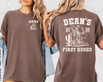 First Rodeo Birthday Party Matching Family Shirts, Comfort Colors Western 1st Rodeo Mama Daddy TShirts, Cowboy Cowgirl 1st Birthday Outfit