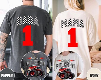 Monster Truck Birthday, Family Matching Shirts, Custom Truck Jam Birthday Boy Tshirt, 2nd Birthday Boy, 1st Birthday, Pit Crew Mama Dada