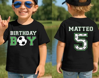 Birthday Boy Soccer Theme Birthday Shirt | Custom Age Birthday Shirt | Soccer Birthday T-Shirt | Sports Birthday Shirt | Birthday Boy Shirt