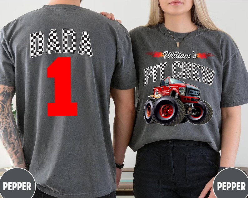 Monster Truck Birthday Shirt: Family Matching Custom Truck Jam Tee bild 3