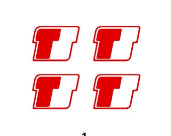 Set of 4 T SPORT Logo Centre Cap Stickers