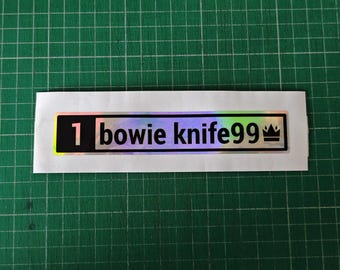 bowie knife99 Name Tag Sticker