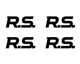 Set of 4 Renaultsport R.S. Centre Cap Stickers