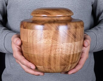 Handcrafted Rosewood Urn for Human Ashes | Memorial Keepsake Box |